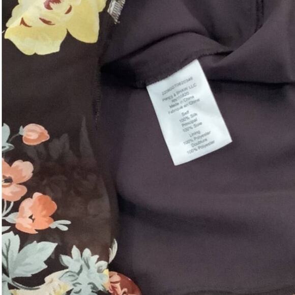 Veronica Beard Hedera Silk Mini Dress Oxblood Floral Print Size 4 - Picture 14 of 15